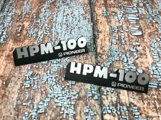 Pioneer Hpm - 100 Speaker Grill Badge Logo Emblem Pair