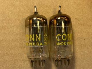 Matched Pair Westinghouse 12au7 Tubes 1962 Long Black Plate Test Strong B