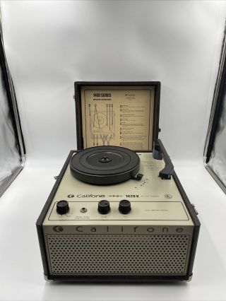 Vintage Califone 1420k Solid State Record Player 1400 Series Turntable