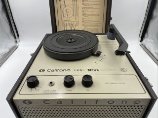 Vintage Califone 1420K Solid State Record Player 1400 Series Turntable 3