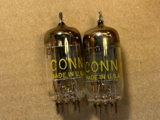 Matched Pair Westinghouse 12au7 Tubes 1962 Long Black Plate Test Strong C