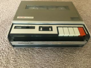 Vintage Wollensak 3m Tape Recorder Model 3500 W/original Case,  Mic,  Power Chord