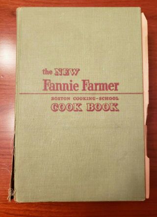 The Fannie Farmer Boston Cooking School Cook Book 1951 Wilma Lord Perkins
