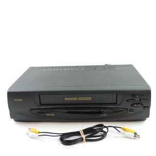 Philips Magnavox Video Cassette Recorder Vcr Vhs Player With Tv Cable
