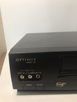 Optimus Model 201 VCR VHS Player 4 Head Hi - Fi Stereo - No Remote 2