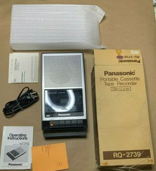 Panasonic Slim - Line Portable Cassette Tape Recorder Player Rq - 2739