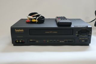Symphonic Vr - 701 Vcr / Vhs Cassette Player & Recorder W/ Remote And Cable