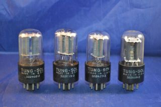 Strong Testing Quad Of Tung - Sol 6sn7 Audio Vacuum Tubes Tv - 7