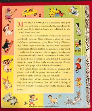 Walt Disney ' s Pinocchio,  1948 A Little Golden Book 3