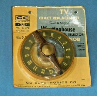 Vintage Westinghouse 11146 - 1 Tv Knob Channel Selector 50 
