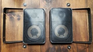 Vintage Pair Realistic Minimus - 7 Speakers With Brackets Jbl Altec Era