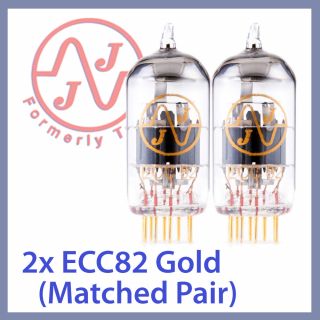 2x Jj Tesla 12au7 / Ecc82 Gold Pin Vacuum Tubes,  Matched Pair