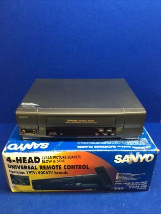 Sanyo Vwm - 360 4 Head Hi - Fi Stereo Vcr Video Cassette Recorder Vhs Tape Player