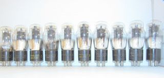 Set Of 10 - Philco Type 42 St Style Amplifier Vacuum Tubes.  Tv - 7 Test Strong.