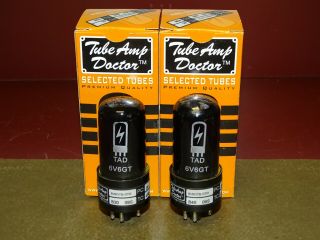 Pair,  Tube Amp Doctor Tad Type 6v6gt Audio Tubes,  Nos