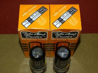 Pair,  Tube Amp Doctor TAD Type 6V6GT Audio Tubes,  NOS 3