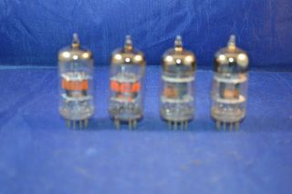 (1) Strong Testing Match Quad Of Black Plate Rca 12at7 Audio Vacuum Tubes