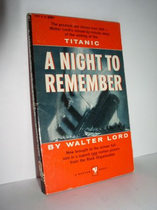 Titanic A Night To Remember By Walter Lord (bantam 1945,  4 