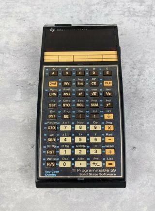 Vintage Texas Instruments Ti - 59 Programmable Calculator,  Module,  Overlay