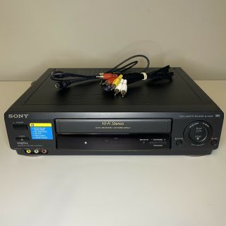 Sony Vcr Plus Vhs Player Recorder 4 Head Hi Fi Slv - 688hf Cables No Remote