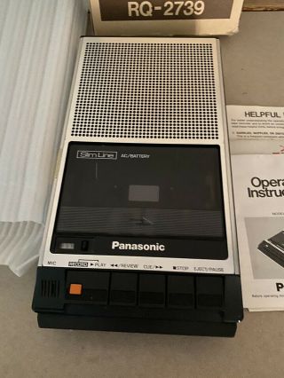 Vintage Panasonic Rq - 2739 Portable Cassette Tape Recorder Slim Line From Target