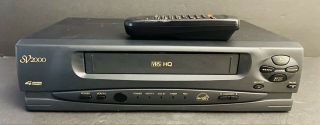Phillips Sv2000 Sva104at21 4 Head Hi - Fi Vhs Vcr  With Remote
