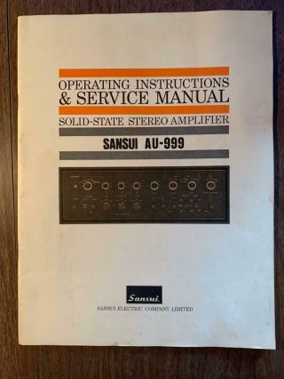 Sansui Au - 999 Manuals/Operating Instructions 2