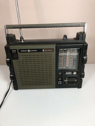 General Electric Ge 6 Band Monitor Transistor Radio 7 - 2959a Am/fm -.