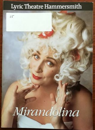 Mirandolina By Carlo Goldini,  Lyric Theatre Hammersmith Programme 1994