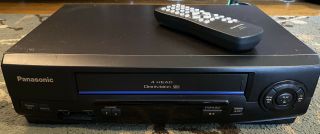 Panasonic Pv - V4021 4 - Head Omnivision Vhs Vcr Player Recorder With Remote