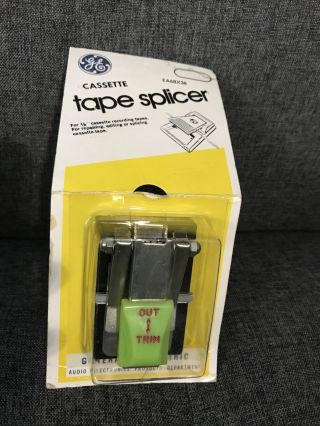 Vintage 1979 General Electric Cassette Tape Splicer Trim Cut 1/8” Audio