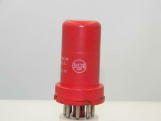 1958 Rca Jan Crc 5693 6sj7 Test Nos 2000gm Red Metal Serious Tubes O146