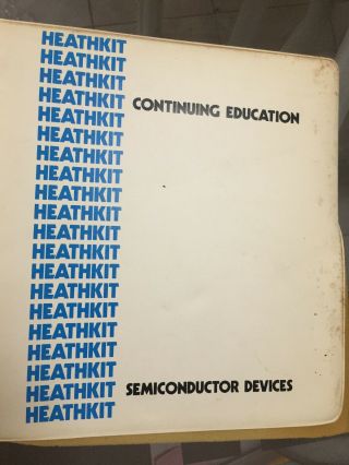 Heathkit Continuing Education Semiconductor Devices Binder Book Records Ee - 3103
