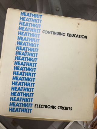 Heathkit Continuing Education Electronic Circuits Binder Book Records Ee - 3104
