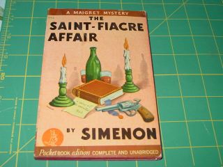 The Saint - Fiacre Affair By Simenon (1942) Great Cover " A Maigret Mystery "