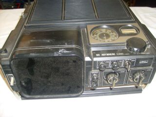 1980s Sears Solid State Portable Go Anywhere 4 Way TV Radio Boombox Television 2