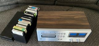 Transaudio 3850 Vintage 8 - Track Tape Recorder And Deck With 12 Tapes