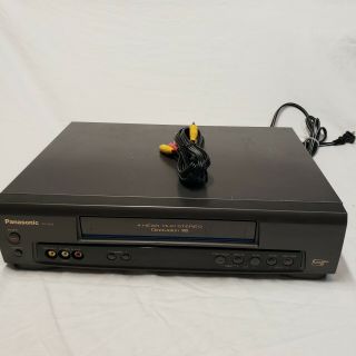 Panasonic Vcr Vhs Player Model Pv - 7452,  W/ Av Cables Omnivision