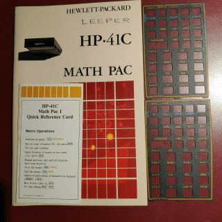 Math I Module For Vintage Hp41 Series Calculators - Complete