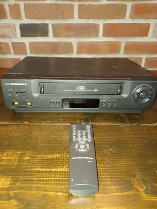 Curtis Mathes Vhs Player 4 - Head Hq Vcr Cmv - 42003 With Remote.  Vintage