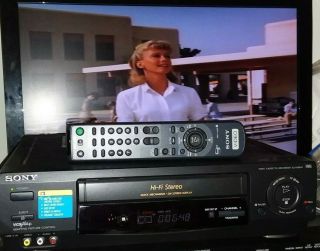 Sony Vcr Video Cassette Recorder Slv - 688hf Vcr Plus With Remote