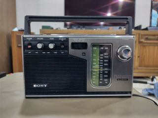Vintage Sony Icf - 7370 W Psb/ Am/fm 3 Band Portable Radio