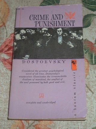 1959 Crime And Punishment Fyodor Dostoevsky Raskolnikov & Murder Psychological