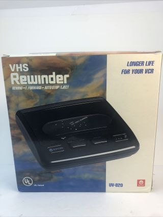 Kinyo Vhs Cassette 2 - Way Rewinder Uv - 820 Fast Forward Auto Stop/eject