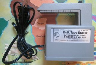 Realistic Bulk Tape Eraser 44 - 232 Cassettes Open Reel Floppy Vhs Beta 8 - Track