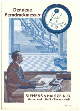 Siemens & Halske Berlin " Der Neue Ferndruckmesser ".  SchÖner Prospekt Von 1927
