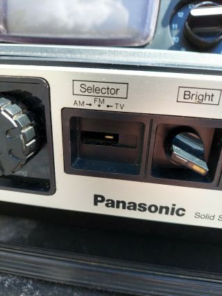Vintage Panasonic Solid State TV Television,  AM/FM Radio,  3 - Way Sure Power 1976 3