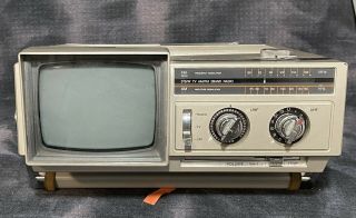 Vintage Samsung Portable Tv Television Am/fm Radio 1984 Samsung Bt - 123aj