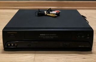 Memorex Mvr4040 Vhs 4 Head Vcr Player Recorder With Av Cables