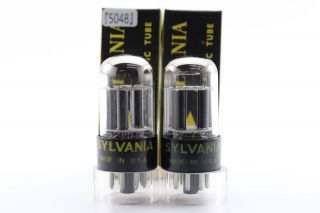 A pairs 12SL7 GT TUBES.  US SYLVANIA Ring Getter Silver Top 2